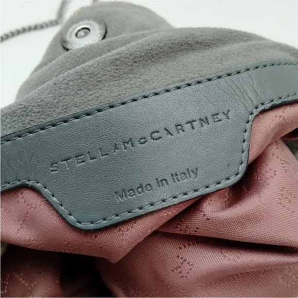 Stella McCartney Falabella Gray Vegan Suede Chain Crossbody Bag - Picture 5 of 14